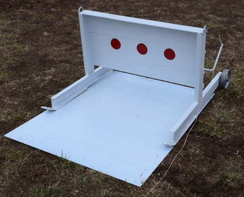 Three MEtal Resetable Targets In Metal Frame For Pistols And Rimfire Rifles